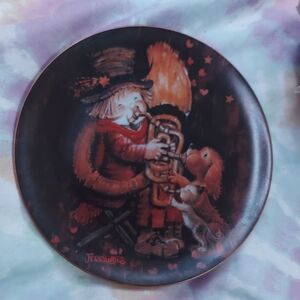 "The Entertainer" Produced By Juan Ferrandiz Deco Plate with Musician and Animal